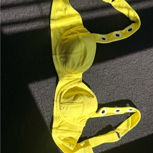 DKNY Bright Yellow Bra with Eyelet Detail - Picture 1 of 3